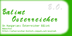 balint osterreicher business card