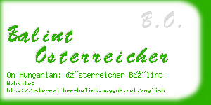 balint osterreicher business card